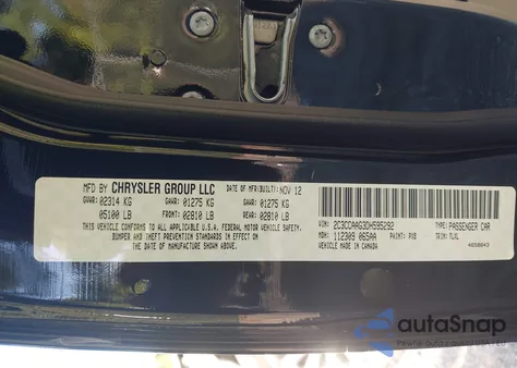 2013 Chrysler 300 Motown from USA, damaged, VIN 2C3CCAAG3DH595292